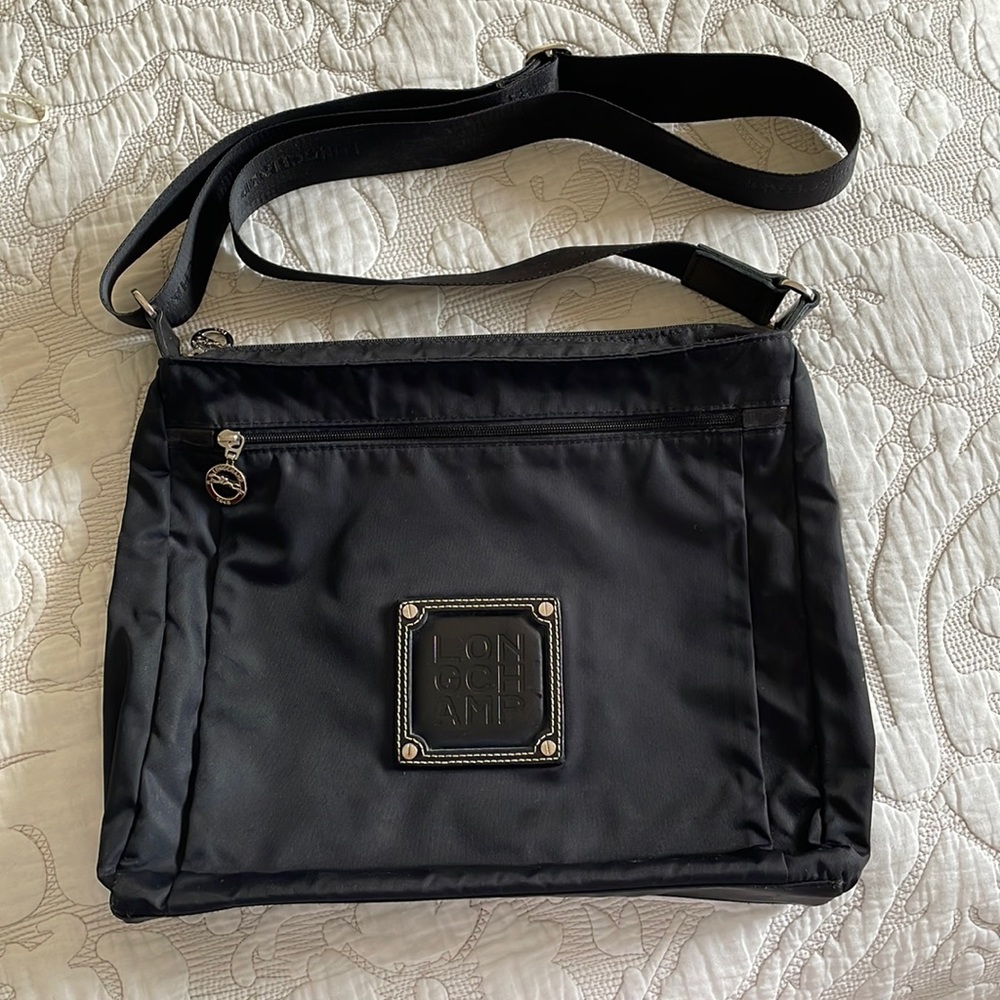 Longchamp Nylon Crossbody black bag